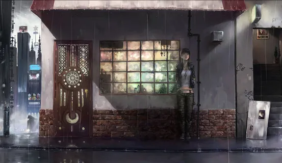 雨中酒吧图片 雨中酒吧图片