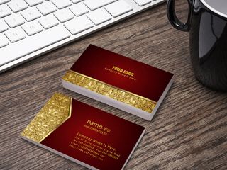 高档金色花纹公司名片商务个人名片
