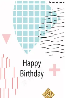 时尚创意抽象几何点线面传单卡片模版