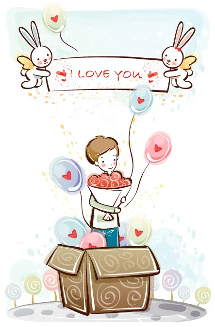 卡通画插画图片ai矢量模版下载