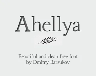 Ahellya free font...