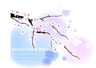 时尚梅花花纹背景