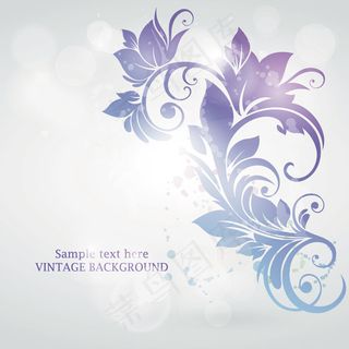 植物装饰图案的图像设置