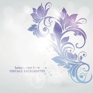 植物装饰图案的图像设置