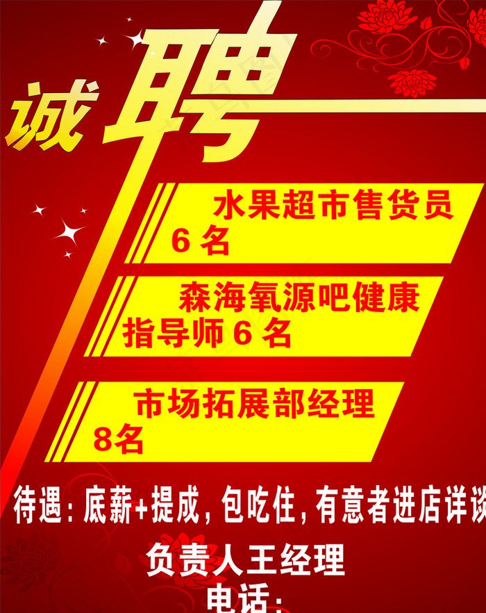 招聘海报图片psd模版下载