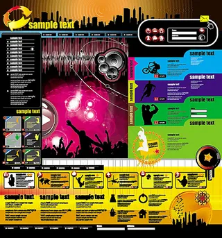 网站模板矢量素材