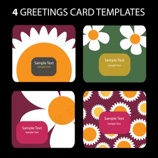 可爱的卡片背景矢量素材