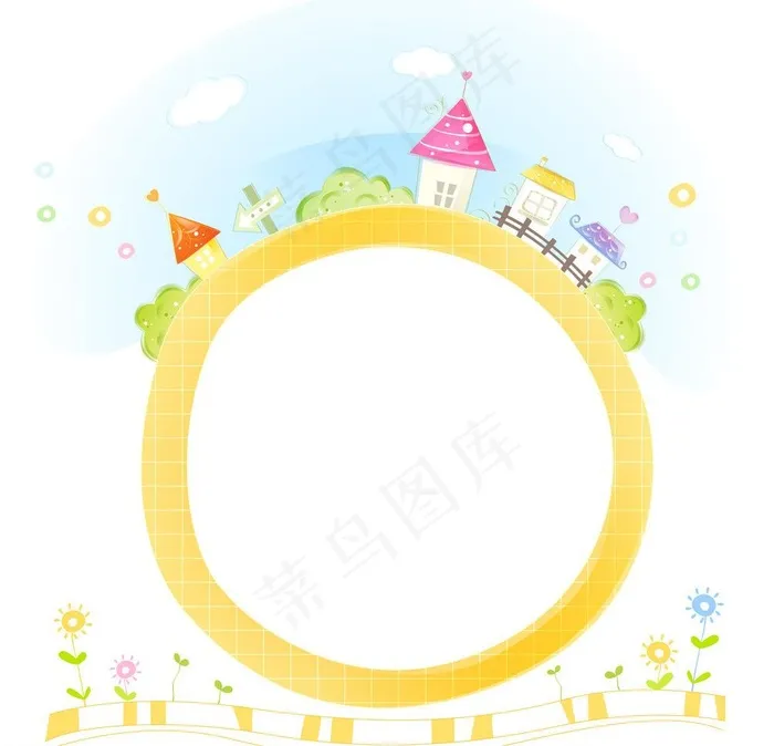 可爱相框图片psd模版下载