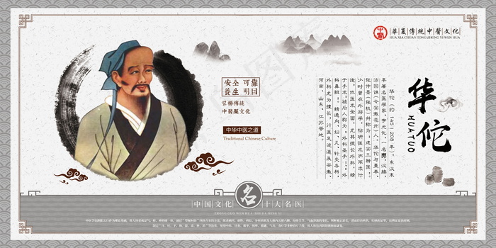 中华名医华佗(5669X2835(DPI:120))psd模版下载