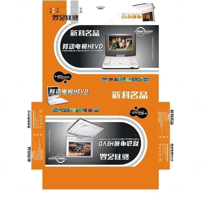 DVD包装盒cdr矢量模版下载