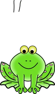 绿色的瓦伦丁青蛙粉心剪贴画