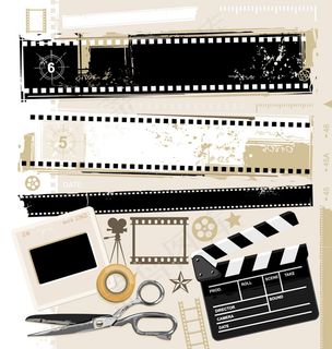 矢量胶卷素材设计元素背景