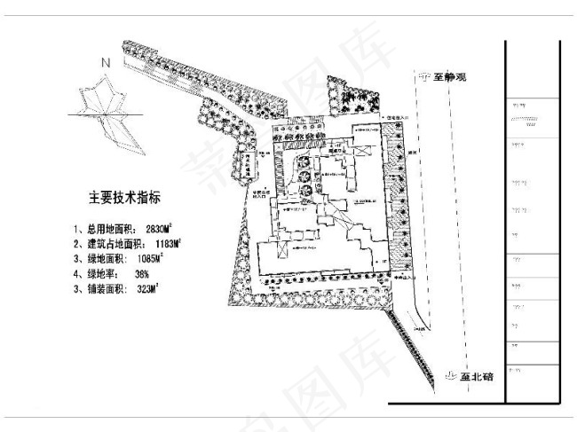 农贸市场绿化CAD图库