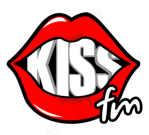 Kiss FM logo设计欣赏 ...ai矢量模版下载