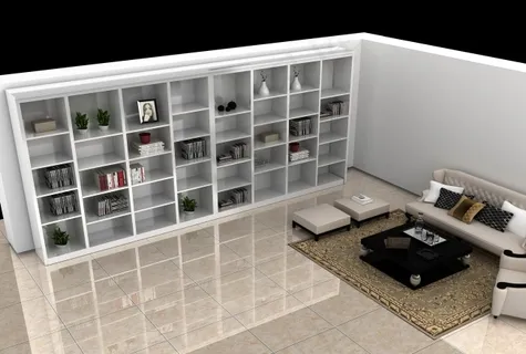 书柜展柜效果图