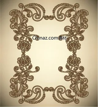 老式花纹装饰框矢量图