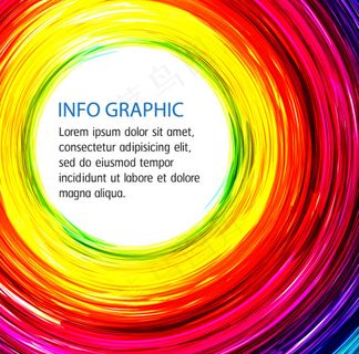 绚丽水彩圆环背景