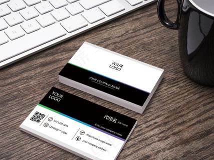 黑白时尚大气商务名片