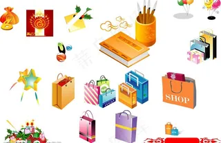 礼品包 矢量图片