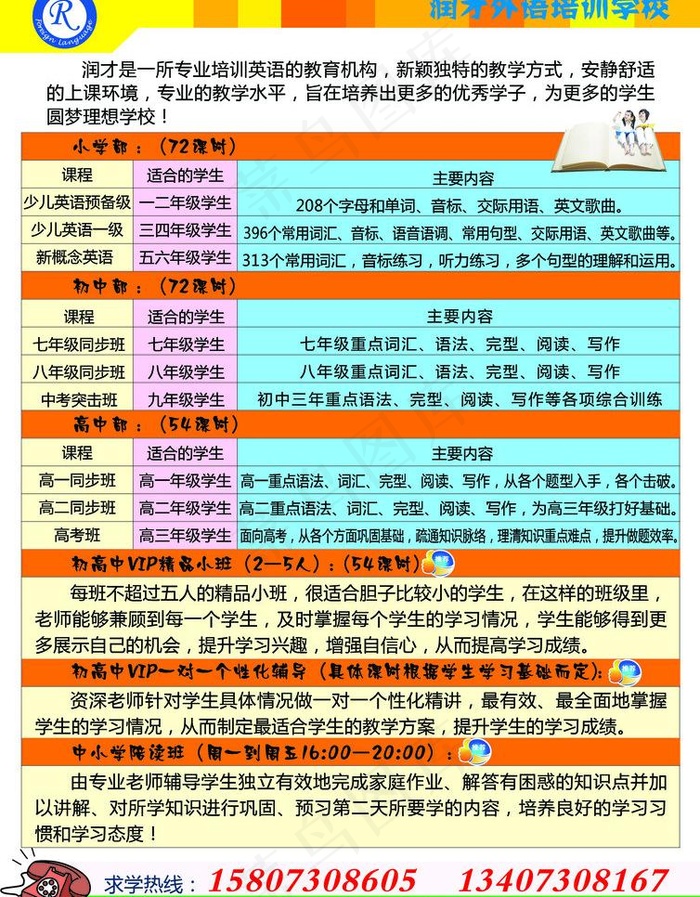 招生英语图片psd模版下载