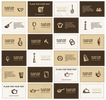 褐色手绘卡片02——矢量素材