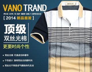 双丝光棉短袖翻领t恤图片