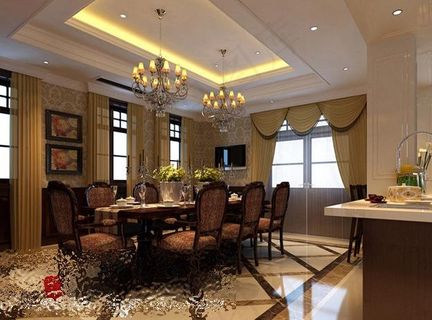 欧式餐厅效果图图片