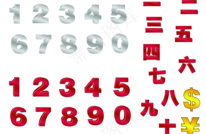 3d数字 符号图片