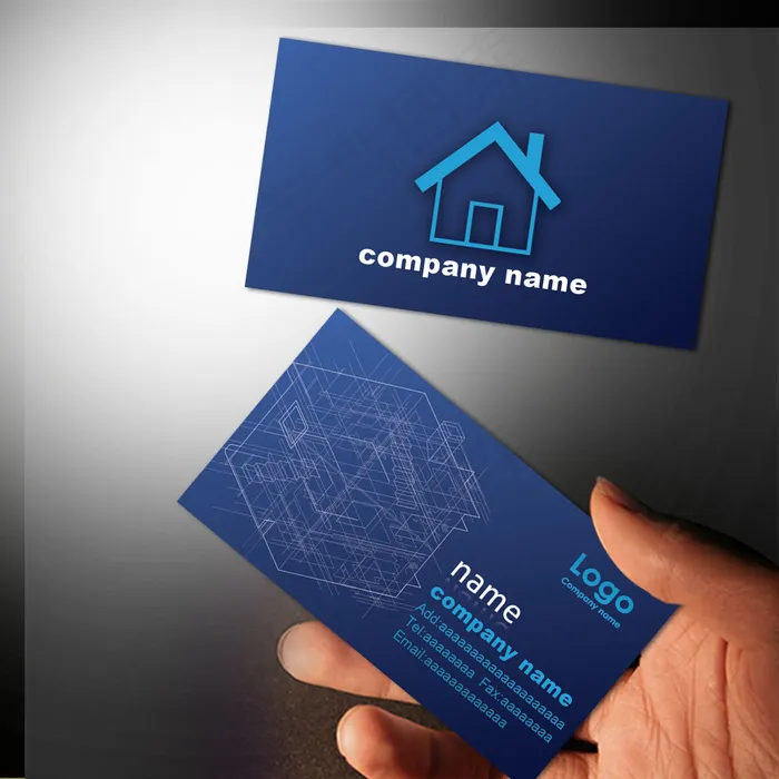 个性创意 建筑装潢名片PSD模板psd模版下载