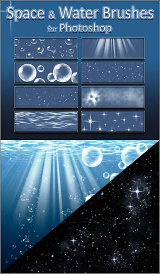 高清晰水泡、星空PS笔刷