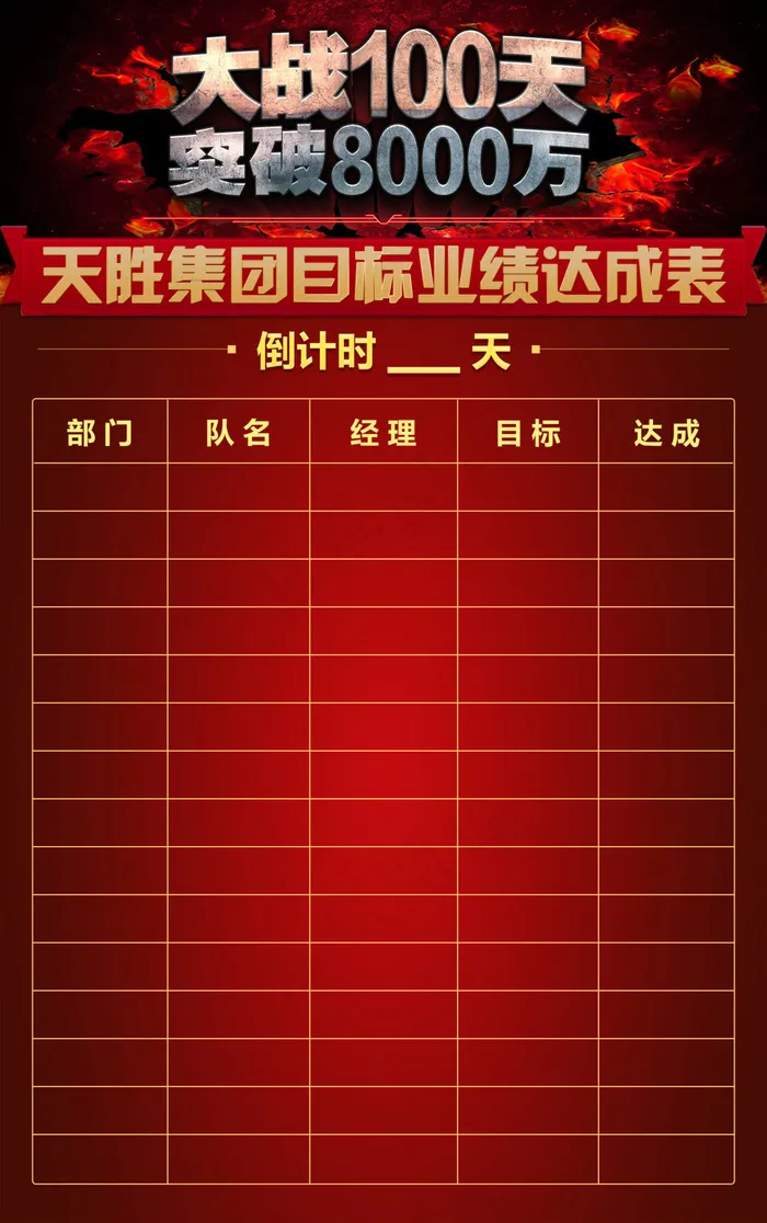 业绩达成表(1920X3060(DPI:72))psd模版下载