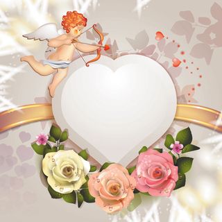 美丽的鲜花情人节贺卡设计矢量图02