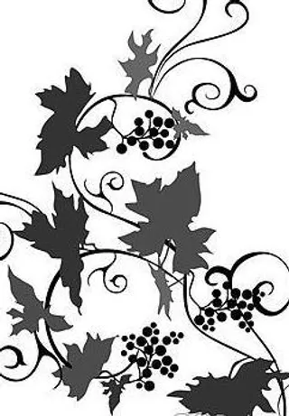 葡萄树剪影矢量素材