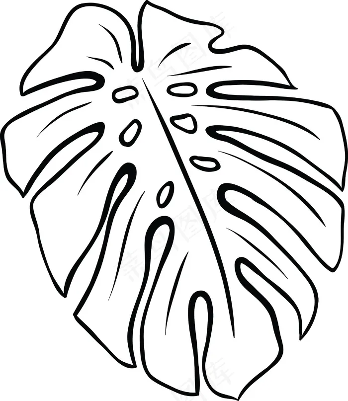 热带树叶矢量eps,ai矢量模版下载