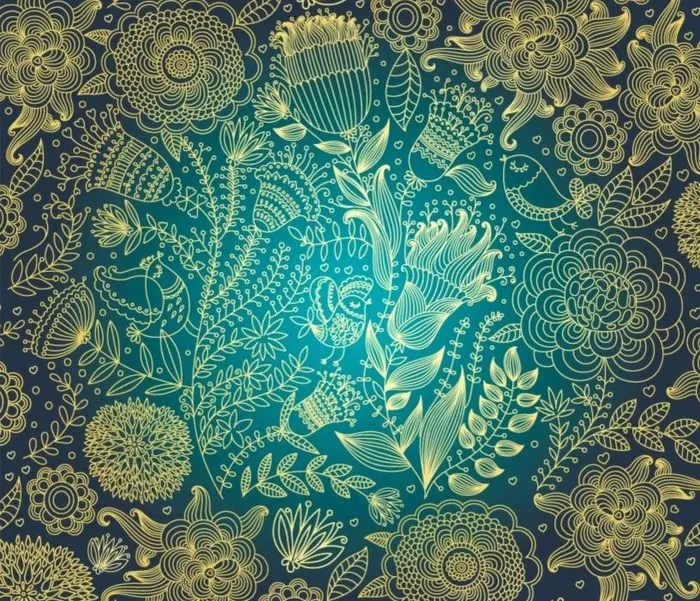 彩色欧式花纹底纹图片ai矢量模版下载
