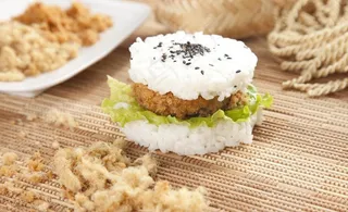 肉松米汉堡图片