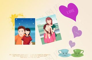 温馨甜蜜爱情相框图片