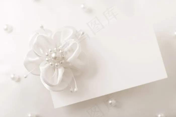 珍珠与婚礼贺卡图片
