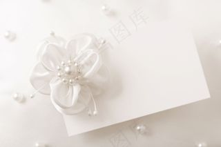 珍珠与婚礼贺卡图片