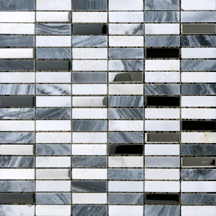 不锈钢石材混拼马赛克 拼图背景墙贴