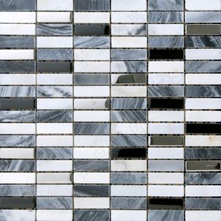 不锈钢石材混拼马赛克 拼图背景墙贴