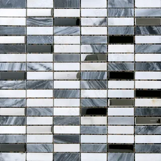 不锈钢石材混拼马赛克 拼图背景墙贴