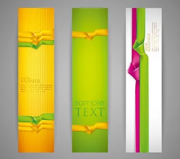 彩带banner设计矢量素材二