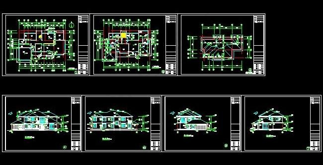 独栋坡屋顶二层别墅设计图23x15