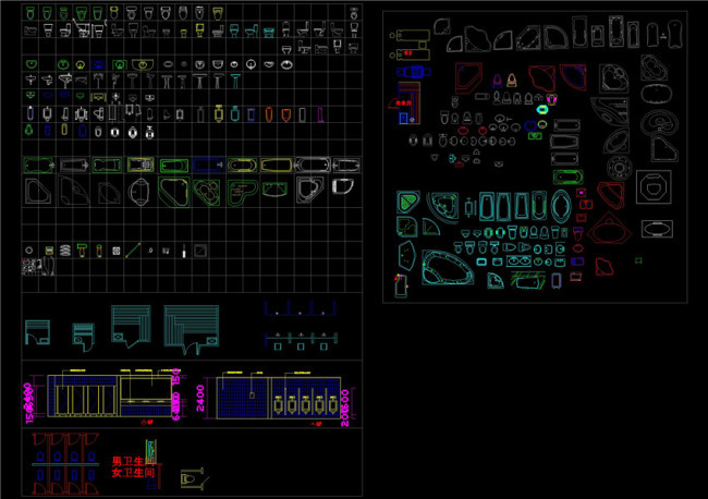 卫生间室内装修CAD设计图