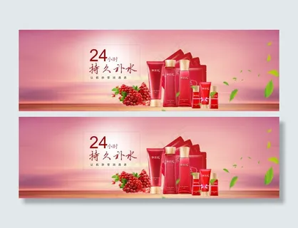 24小时持久补水 首页海报 红底