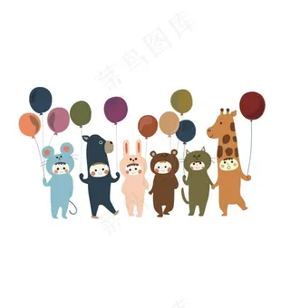 卡通图案插画平面设计素材