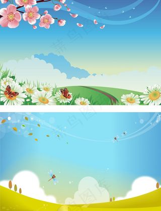卡通背景 清新图片
