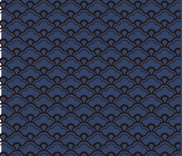 中国中式和风民族风格蓝色花纹瓷器手绘背景底纹图案矢量图片素材