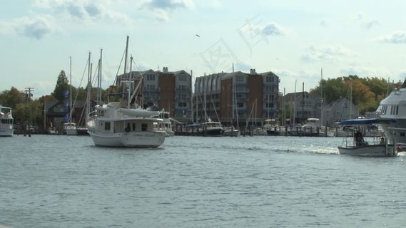 大船在安纳波利斯游艇展股票视频 视...